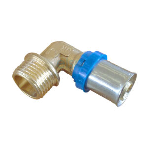 Male Elbow #13 Crimp PEX Water Blue Tradepex – 16mm x 15Mi