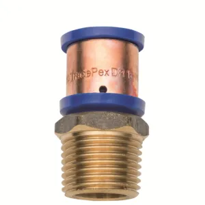 Tradepex Crimp Adaptor Yellow (Gas/Water) – 25mm x 1in CU Tail