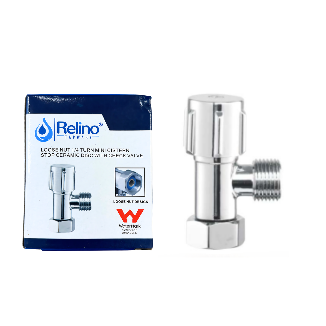 Cistern Stop W/ Loose Nut C/P – 15mm