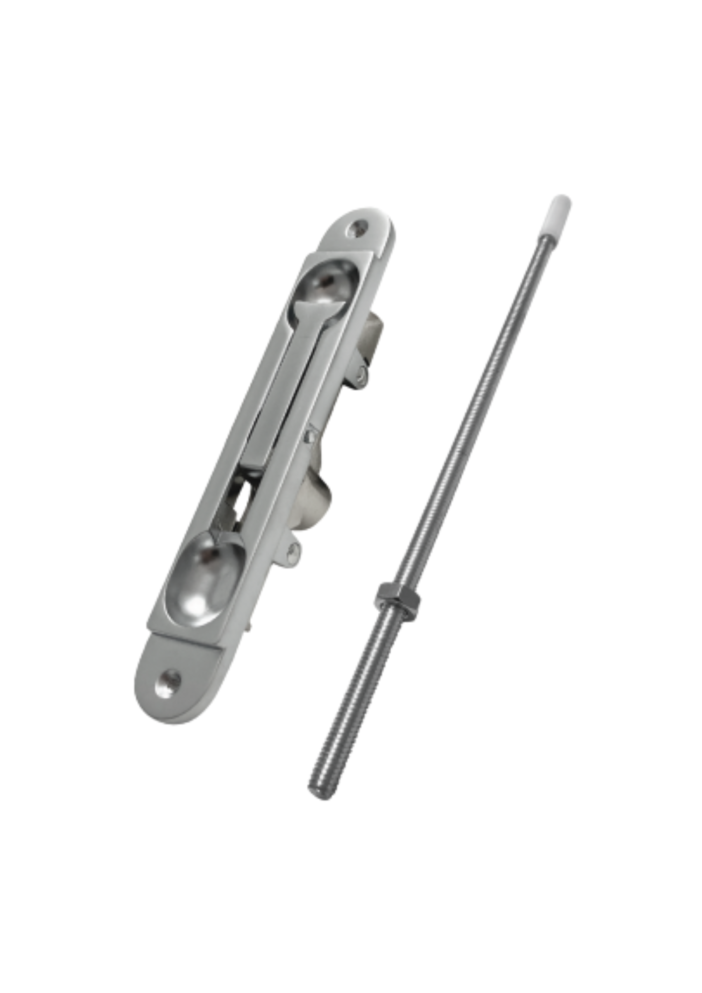 Aluminium Flush Bolt – 300mm Satin Chrome