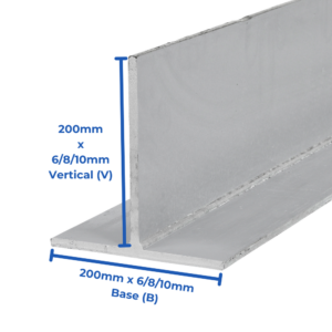 Steel T-Bar & T-Beams - Galvanised - 200x6/200x10 x 5400mm long