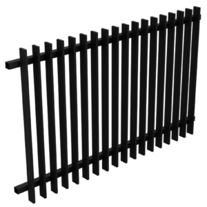 Black Blade Fencing Panel 2400 x 900 Aluminium