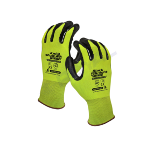 Black Knight Hi-Vis Gloves Gripmaster Palm Coating / L