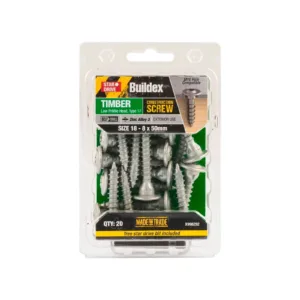Buildex Zinc Alloy 3 Star Head Timber Construction Screws 18 - 8 x 50mm