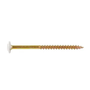 Buildex Cabinet Screw White ZP 10 - 10 x 75mm