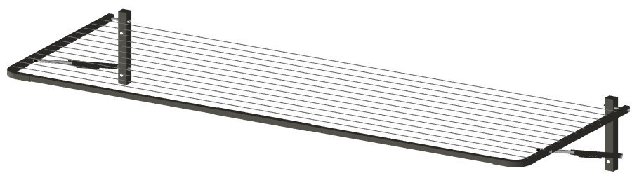 Clothesline Wall Mount Black/Night Sky