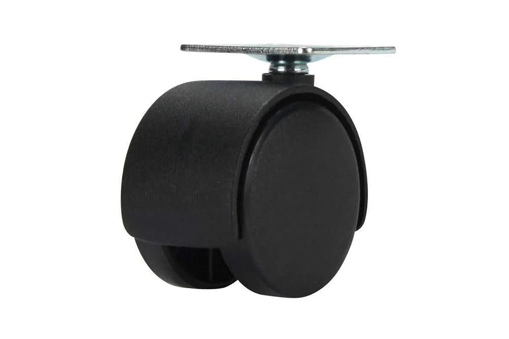 Cold Steel Twin Wheel Hooded Plate Furniture Castor 50mm