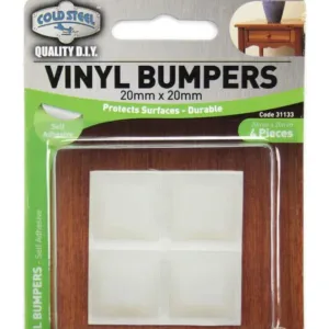 Cold Steel Vinyl Bumpers Square Opaque 20mm - 4 Pack
