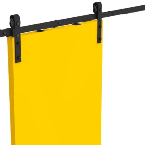 Cowdroy Barn Door Hardware Kit with Side Fix Black 2m