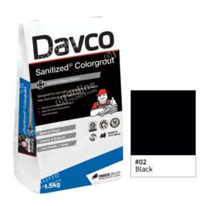 Davco Sanitized Colorgrout (3Sizes – 1.5kg / 5kg / 15kg) - Color: 02 black | Size: 1.5kg