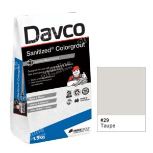Davco Sanitized Colorgrout (3Sizes – 1.5kg / 5kg / 15kg) - Color: 29 taupe | Size: 1.5kg