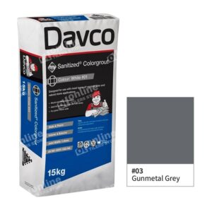 Davco Sanitized Colorgrout (3Sizes – 1.5kg / 5kg / 15kg) - Color: 03 gunmetal grey | Size: 15kg