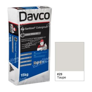 Davco Sanitized Colorgrout (3Sizes – 1.5kg / 5kg / 15kg) - Color: 29 taupe | Size: 15kg