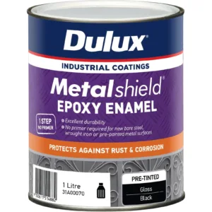 Dulux Metalshield Epoxy Enamel Gloss Black 1L