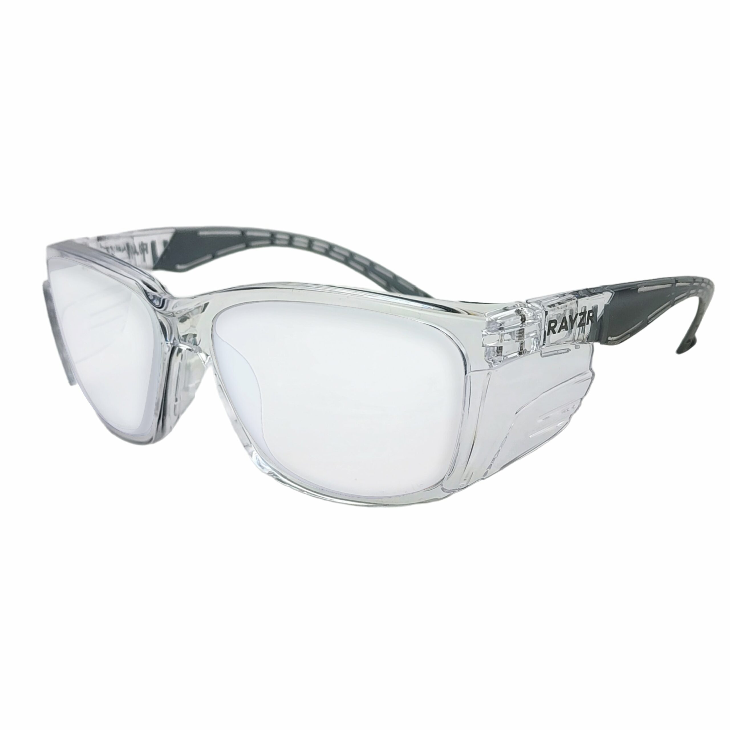 Rayzr Safety Glasses – Clear Frame – Clear Lens