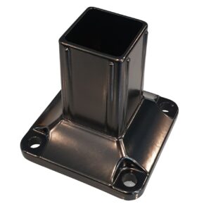 Foot Post 50x50 4 Holes Satin Black
