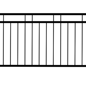 Black 3 Rail Flat Top 3000 x 1200 Aluminium