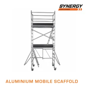 3.6m (Platform Height) Foldable Mobile Scaffold (With Stabilizers, Ladders and Kick Boards) - 1.8 x 0.7 x 3.6