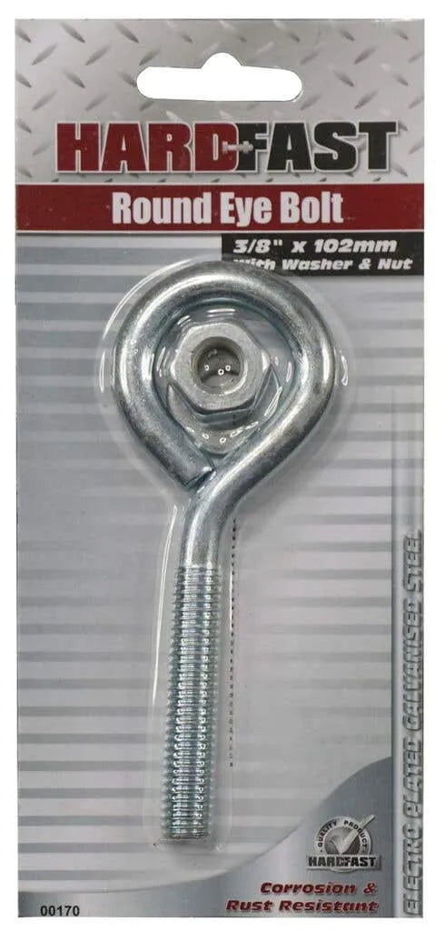 Hard Fast Bolt Eye Z/p 3/8 x 152mm