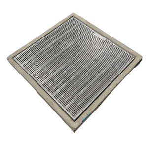 GRC Pits + Drop-In Pit Grate To Suit - 600 x 600 x 500D GRC Pit With Grate / Medium / Heelguard