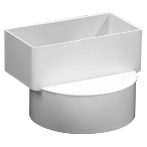 Holman PVC Stormwater Downpipe Adaptor 100 x 50 x 75mm