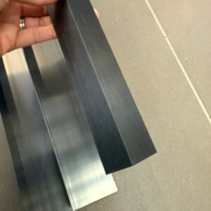 Kc Geometric Aluminium Angle 1.4mm x 3m Brushed Gunmetal - Size: 25mm × 32mm × 1.4mm