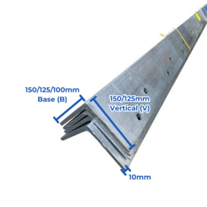 Shelf Angles - Galvanised Steel - 150mm x 100mm x 10mm / With Box of 20 Ancorscrews