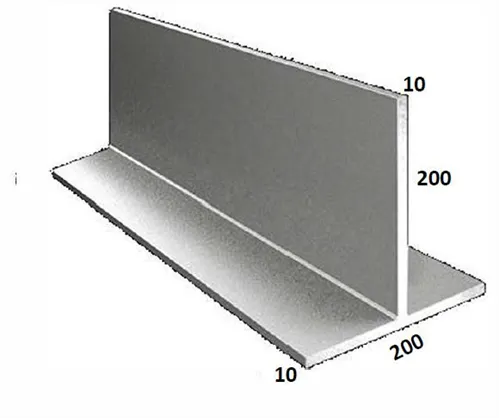Lintel T Bar 200 x 10 (B) 200 x 10 (V) 5200mm