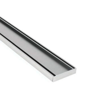 MS Brushed Silver Tile Insert 1000mm x 100mm x 21mm/26mm/35mm - Size: 21mm