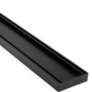 MS Brushed Black Tile Insert 1000mm x 100mm x 21mm/26mm/35mm - Size: 26mm