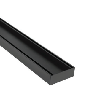 MS Brushed Black Tile Insert 1000mm x 100mm x 21mm/26mm/35mm - Size: 35mm