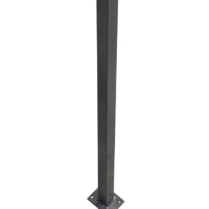 Black Post 50 x 50 x 1300 Aluminium Flanged