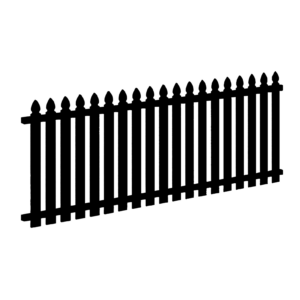 Black 50x10 Plain Picket 2400x1200 Panel
