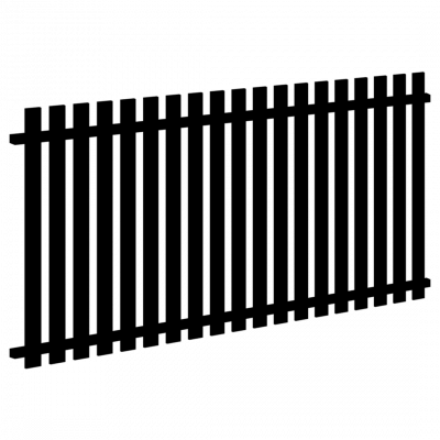 Black 65x16 Flat Picket 2400x1200 Panel