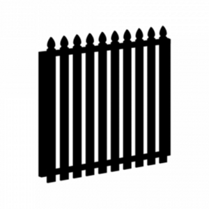 Black 50x10 Plain Picket 970x1200 Gate
