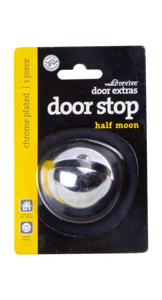 Trio Half Moon Door Stop 25mm Chrome Plated