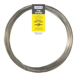 Trio Hardaz Tie Wire Light Gauge Stainless Steel 0.6mm x 20m 50g