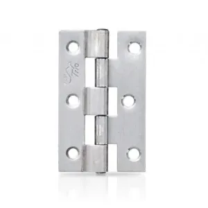 Trio Screen Door Hinge Fixed Pin Satin Stainless Steel 75 x 46 x 1.6mm