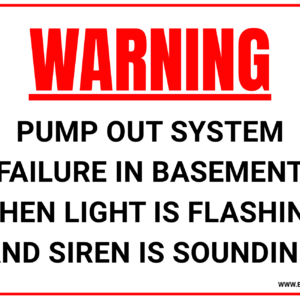 Pump Out Sign