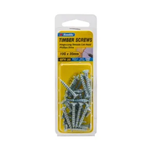 Zenith Gold Passivated Wafer Head Timber Screw 10G x 35mm 25 Pack