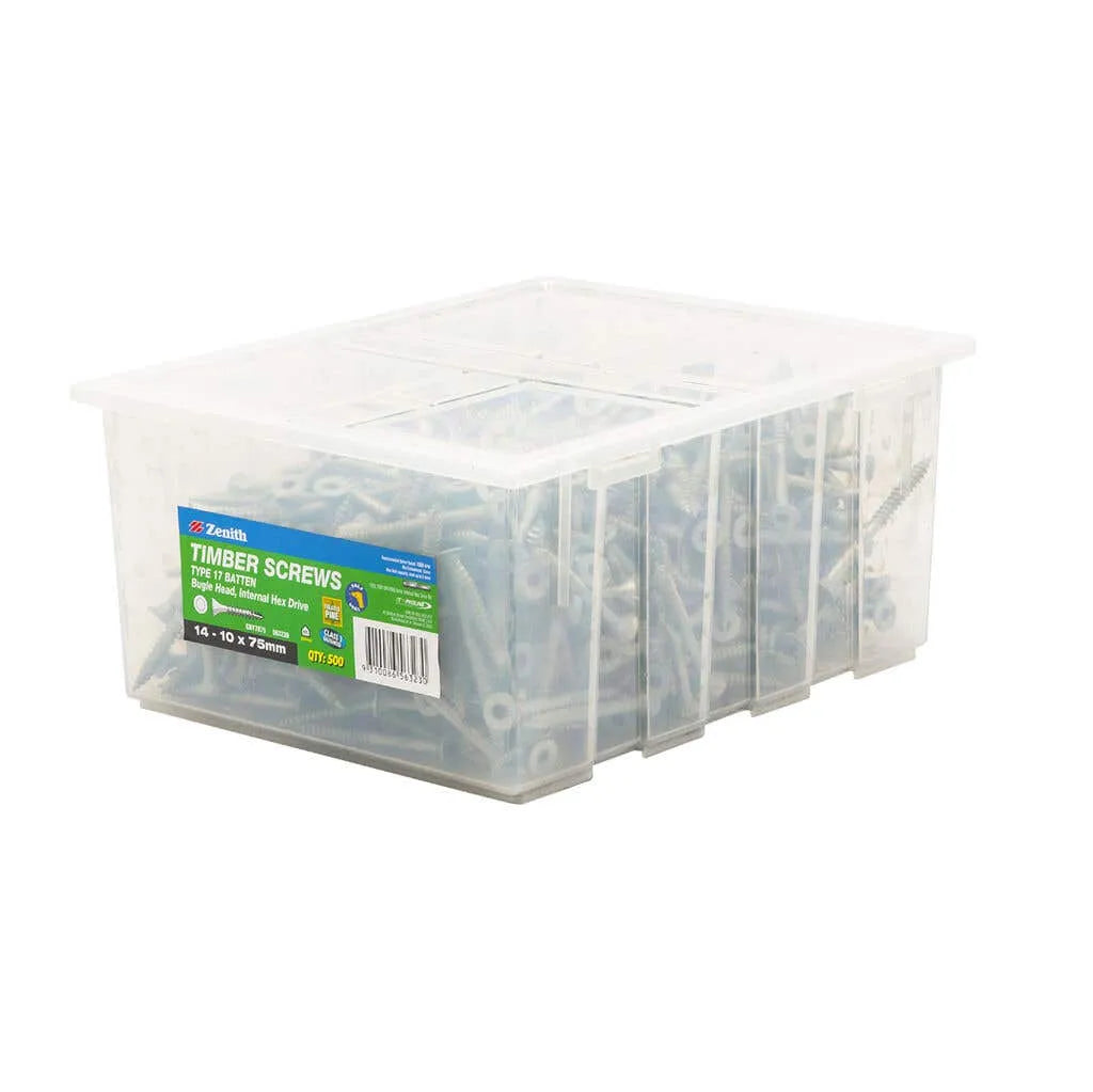 Zenith Bugle Batten Screw Type 17 14 - 10 x 75mm 500PK