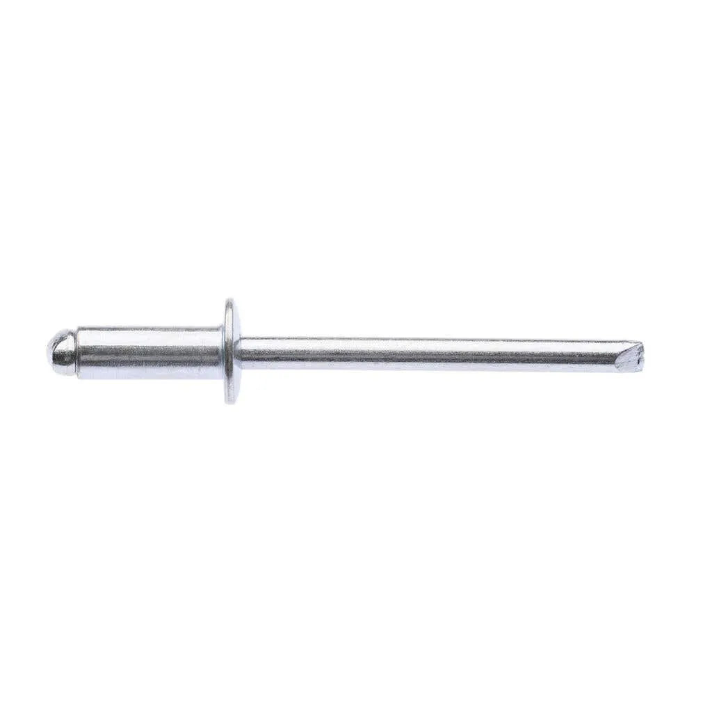Zenith Rivet Open Steel 5/32"Dia - 1/4" Grip 100 Pack
