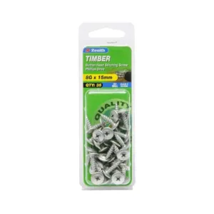 Zenith Timber Screws Button Galv 8G x 15mm 35 Pack