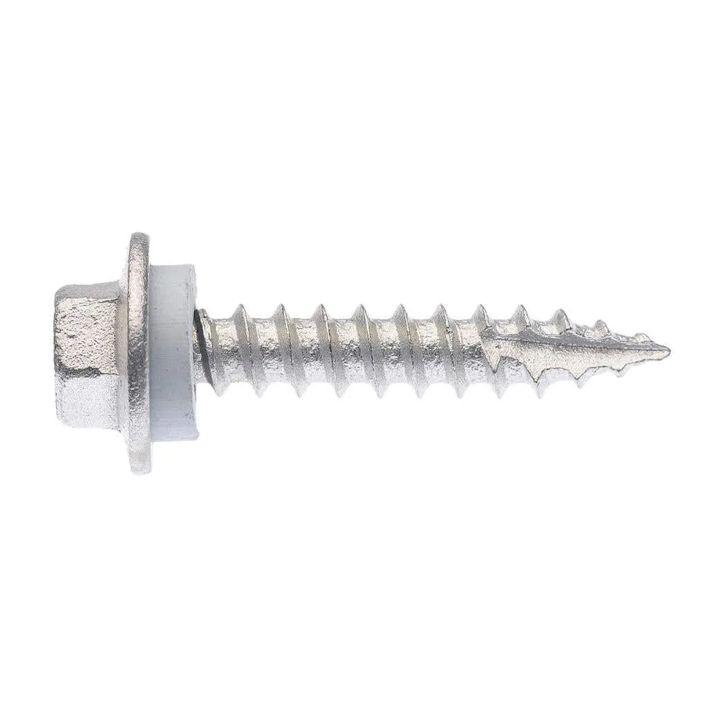 Zenith Timber Screws Hex with Seal Galv 12G x 30mm 10 Pack