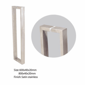 Stainless Steel Door Pulls & Handles - Rectangle / 400mm long