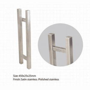 Stainless Steel Door Pulls & Handles - Square / 1000mm long
