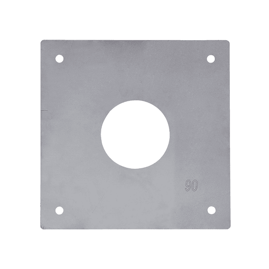 Stainless Steel Orifice Plate - 300mm x 300mm - 110mm / With Dynabolts