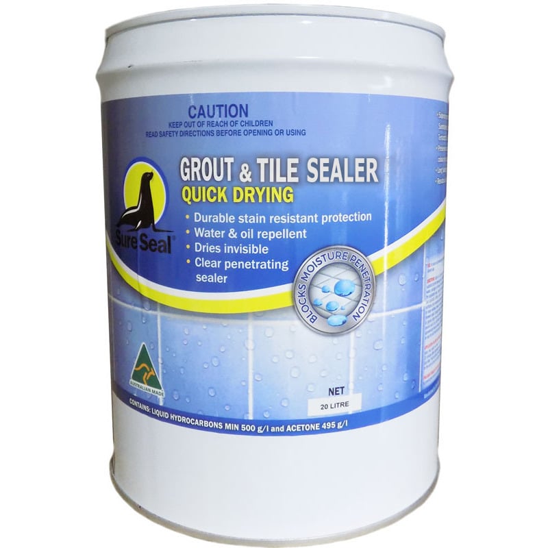 Sure Seal Grout & Tile & Stone Sealer – Quick Drying 300G, 1L, 4L, 20L - Size: 20L