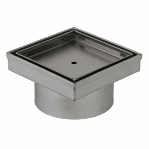 Tile Insert Square Floor Drain Stainless Steel - 115mm x 115mm / 45mm Outlet